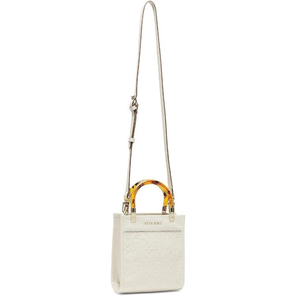 Mini Crossbody Bag Polyester Womens Convertible North South Embossed - Picture 4 of 4